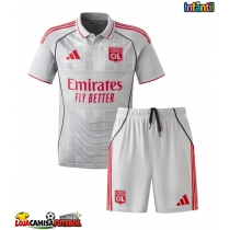 Camisa de Futebol Olympique Lyonnais Equipamento Alternativo Infantil 2025-26 Manga Curta (+ Calças curtas)
